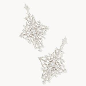 NEW IN BOX! Kendra Scott Earrings Rosalie Silver Statement Earrings